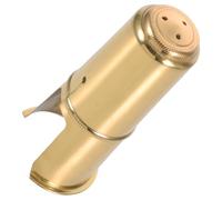 Metal Tapa de Boquilla 84mm para Saxofón Tenor Dorada | Protege la Boca del Polvo, Fácil de Llevar, Cuida el Raíl y Ayuda al Tono
