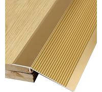 Metal Thresholds Reducer/Non-Slip Edging Trim Strips,4 Inch Wide Transition Strip 90 110 130 150 cm Long, for Doorways Laundry Room Entry(Gold,Long 90cm/35.4in)