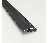 Metal Tile to Laminate Floor Seams Transition Strips,Rose Gold Floor Transition Strip for Bedroom Company, Threshold Edge Trim Strip(Black,90cm/35.4in)