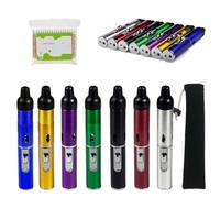 Metal Tobacco Pipe Aroma Lighter with Volcanic Rock, Multi-purpose Portable Torch Ligters, Handheld Metal All-in-One Tube, Detachable Refillable Butane Pipe Lighter for Camping Outdoor BBQ Hiking