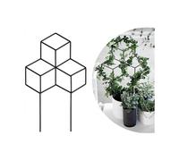 Metal Trellis, Lattice-Shaped Plant Trellis for DIY Potted Climbing Plants Support, Flower Vegetables Rose Vine Pea Ivy Cucumbers, Iron Metal