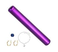 Metal Tube Container, Portable Storage Pipe Organizer, 4.33x0.55 Inches Aluminum Alloy Design & Airtight Pill Case Box, Pocket Size for Cash, Money, Earrings, Necklace, Bracelet, Jewelry, and Rings