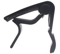 Metal una sola mano Guitarra Capo Tune Clamp para Guitarra Bajo Violín Ukulele Instrumento Musical (negro)