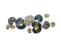 Metal Wall Art Decorative, Creative Handmade Three-Dimensional Iron Floating Lotus Leaf Sculpture Hanging Gifts for Home Living Room Decorations