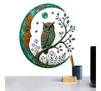 Metal Wall Art Indoor Crescent Owl Tree Cutout Rustic Handicraft Home Decor