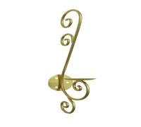 Metal Wall Candle Sconces，Swirling Wall Candle Holders for Living Room，1 Pcs Vintage Wall Mount Decorations with Modern Art Design(Gold)