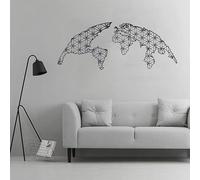 Metal Wall Decor Large Art Wall Decor Travel Any Occasion Gift Idea Wall Art for Home & Kitchen Or Office(World Map a,80X30CM/31X12IN)