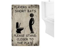 Metal Wall Sign - Funny Toilet Wall Decor | Rustic Farmhouse Restroom Decoration for Cafe, Restaurant, Office, Washroom, Iron Hanging Art or Bathroom Humor Accent