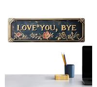 Metal Wall Sign - Rustic 45,7 cm, Hangable Art, Love You Bye Design | Decorative Rustic Decor, Home Signage For Living Room, Bedroom, Bar, Garage, Door, Entryway, Farmhouse-style Display