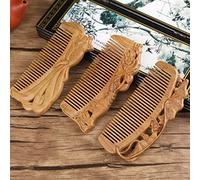 metal washers , Hand carved Sandalwood Craft Comb Natural Green Sandalwood Embossed Wooden Comb Wooden Comb Gift,07 (Size : 6)