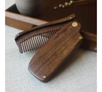 metal washers , Wooden Hair Comb Natural Sandalwood Comb For Beard Fold Pocket Comb Hair Brush Beard & Mustache Brush For Men Peine Para Barba,A (Size : B)