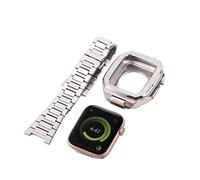 Metal Watch Case Strap Pulsera Conjunto de 44 mm de 45 mm 9 8 7 6 5 4 SE Serie Matriz de actualización Reemplazar correa