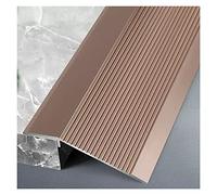 Metal Waterproof Commercial Transition Pieces Reducer,Uneven Flooring Transition Strip for Threshold Less Than 4.5cm, Heavy Duty Cuttable Floor Edge Trim(Purple Gold,140cm/55in)