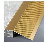 Metal Waterproof Commercial Transition Pieces Reducer,Uneven Flooring Transition Strip for Threshold Less Than 4.5cm, Heavy Duty Cuttable Floor Edge Trim(Gold,90cm/35.4in)