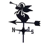 Metal Weather Va ne Retro Metal Weather Va ne Outdoor Stainless Steel Weather Va ne Yard Va ne Direction Indicador de dirección de velocidad, decoración artística de estaca de jardín, clima de jardín