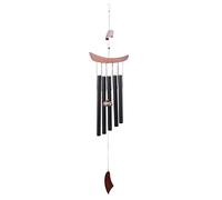 Metal Wind Chimes, 100cm Black 5 Tubes Wind Chimes Outdoor Garden Decoration with Soothing Melodic Tones for Home Room Outdoor Yard Patio Garden