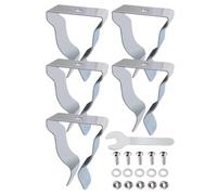 Metal Window Well Cover Clips - Basement Egress Retaining Clip Set, Standard Size Spring Fasteners with Screws, Window Well Hardware Kit with Tight Grip, Cover Retainer Clips for Outside Installation