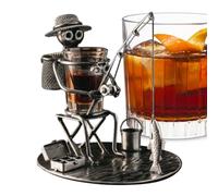 Metal Wine Glass Holder, Non Slip Fishermen Cup Holder, Small Desk Wine Cup with Stable Base, Decorative Glass Stand, Tabletop Organizer for Home Kitchen Apartment Office Restaurant Bar Accessories