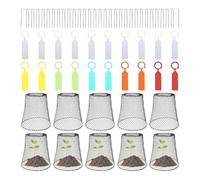 Metal Wire Cloche Set, Heavy-Duty 10-Pack Mesh Plant Protectors, Chicken Wire Garden Cages, Protective Shrub and Vegetable Covers, Decorative Yard Patio Barrier Flowers and