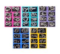 Metal Wire Puzzle - 6,3 x 4,72 x 0,98 pulgadas Mind Test Brain Teaser Educational Thinking Toy,Unlock Interlock Game | for Office School Travel Kids Teens Adults Challenge Party Favors Stocking