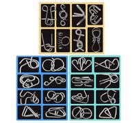 Metal Wire Puzzle - Metal Wire Jigsaw Set, Logic Brain Teaser Puzzles, Intelligence Toy, Party Favor For Family Girls Boys Teens Youth Women Men Kids Children Daughters Sons Students Players