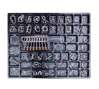 Metal Wire Puzzle Set 50PCS - Brain Teaser Logic Toy, Brain Teaser Wire Puzzles for Kids Teens Adults, Educational I-Q Challenge Game | Home Office School Travel, Party Favors, Birthday, Gift, Holiday