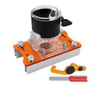 Metal Wood Router Slotting Bracket - Heavy Duty Compact Base, Cabinet Closet Woodworking Tool | Curve Cutting Grooving Chamfering Trimming Machine, Professional Workshop Accessory, Durable Woodcraft