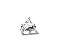Metal Zone Barco Vikingo Atracción Puzzle 3D Metal. Maqueta Barco Vikingo de Parque de Atracciones. Rompecabezas de Metal 3D de Arquitectura. Puzzle 3D Metalico para Adultos de 8,2 x 6,5 x 6,3cm