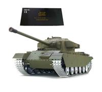 Metalakaer Tanque RC para adultos, 1/16 2.4G British MK5 Centurion - Tanque de combate infrarrojo con efectos de humo de luz de sonido, tanque militar RC todo terreno modelo todoterreno (versión