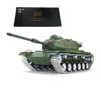 Metalakaer Tanque RC para adultos, 1/16 2.4G US M60A3, tanque de batalla de combate infrarrojo con efectos de humo de luz de sonido, tanque militar RC todo terreno modelo todoterreno para adultos
