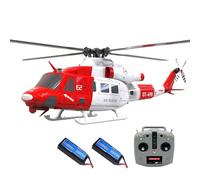 Metalakaerr Goosky E2 UH-1Y RC Helicóptero con GPS, escala 1/35 2.4G 6CH helicóptero de rescate a control remoto dual sin escobillas con posicionamiento lidar, vuelo manos libres, modo 1/2 conmutable