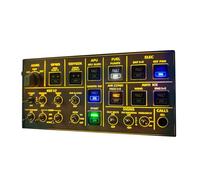 Metalakaerr Panel de control de simulador de vuelo, A106/A32X Pro Light OVH panel superior para MSFS 2020/2024, compatible con múltiples tipos de aviones, edición retroiluminada