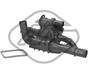 Metalcaucho Carcasa del termostato para PEUGEOT: 207, 307, Partner, 5008, 3008, 407, 308, Expert, 1007, 206+, 207+ & FORD: Fiesta, C-Max (Ref: 03776)