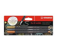 Metálico Premium Fieltro Punta Bolígrafo - STABILO 68 - Oro/ Plateado/ Cobre