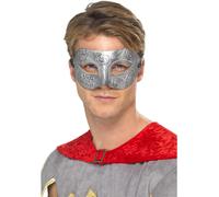 Metálico Romano Guerra Dios Hombre Mujer Plata Antifaz Máscara Disfraz Máscara