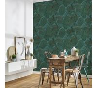 Livingwalls Famous Garden 393553 - Papel pintado no tejido (10,05 m x 0,53 m, fabricado en Alemania), color verde y dorado