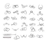 Metálicos De Ingenio,Juguete para Entrenamiento Lógico y Cognitivo,Test De Inteligencia con Puzles De Alambre - para Niños, Adultos, Hogar, Escuela y Regalos