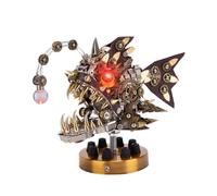 Metalkitor Rompecabezas de metal 3D para adultos, kit de modelo de pez pescador - Adorno de bricolaje Steampunk - Rompecabezas de montaje - Decoración perfecta para habitación y opción de regalo (más