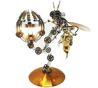 Metalkitor Rompecabezas de metal 3D para adultos, kit de modelo mecánico de avispa, adorno steampunk, manualidades de montaje, decoración perfecta para habitación y opción de regalo, más de 627 piezas