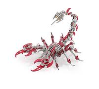 Metalkitor Scorpion - Kits de Rompecabezas de Metal 3D para Adultos y Adolescentes, 454 Piezas, Modelos de Montaje mecánico, 4 Horas para Construir, Decoraciones (Rojo)