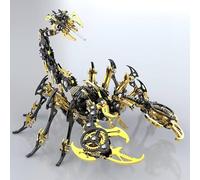 Metalkitor Scorpion - Kits de Rompecabezas de Metal 3D para Adultos y Adolescentes, 454 Piezas, Modelos de Montaje mecánico, 4 Horas para Construir, Decoraciones (Dorado y Negro)