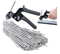 Metall-Kabelbinder - 100 Stück Schwerlast Selbstsichernd Stark,Metall-Kabelbinder Für Den Außenbereich | Für Maschinen, Fahrzeuge, Landwirtschaft, Rohre, Dächer, Zäune, Gärten Und Schulen