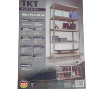 Metall-Schwerlast-Regal Galvanizado 5 Mdf-Böden A 175kg Banco Garaje 180x90x40