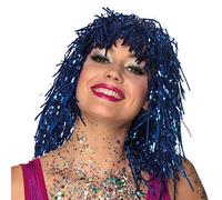 Metallic blue wig for women (peluca)