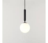 Metallic Glass Pendant Light E14 Screw Single-Head Chandelier Ceiling Lighting Fixtures for Bedroom Restaurant Bar Decoration Hanging Lamp(B)