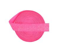 Metallic Glitter Elastics 5/8" 15mm Spandex Band Hair Tie Bracelet Headband Dress DIY Sewing Trim 10 50 Yard By Spool(PINK1,10 Yard)
