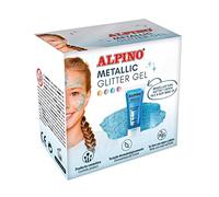 Metallic Glitter Gel Alpino Fiesta azul formato unicolor de 6 unidades | Gel purpurina metalizado con base de color azul| Purpurina líquida