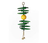 Metallic Nimbu Mirchi Buri Nazar Battu Evil Eye Decor Lemon Chilli Gift Ornament Accessories/Good Luck Charm Protection from Negativity Interior Home/Office/Door/Wall Hanging Showpiece Approx-9"
