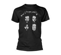 METALLICA - 4 FACES BLACK T-Shirt, Front & Back Print Medium