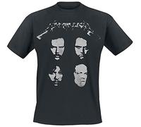 Metallica 4 Faces Hombre Camiseta Negro XXL 100% algodón Vorne Bedruckt, Hinten Bedruckt Regular